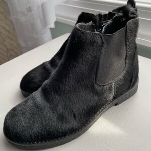 Black Fur Ankle Boots